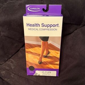 Black Medical Compression Pantyhose